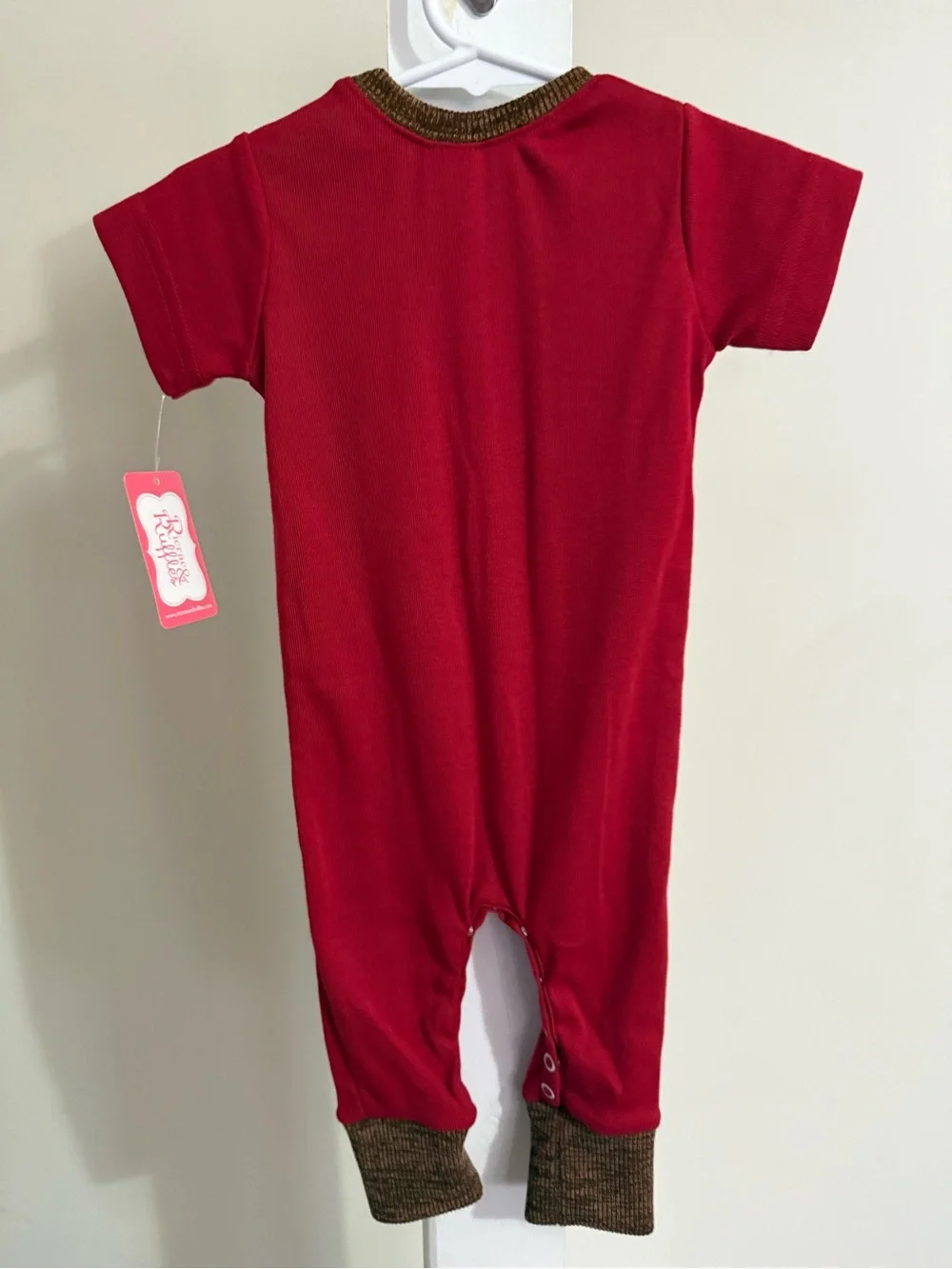 NWT Ricrac & Ruffles Football Romper